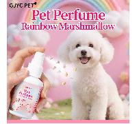 60 ml Spray parfum pour animaux de compagnie à la barbe à papa arc-en-ciel - Brume éliminatrice d'odeurs 24 heures, convient aux chiens et chats, désodorisant à base de plantes et adoucissant pour le 