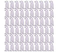 60 morceaux de trombones pingouin, trombones animaux de dessin animé, signets trombones, trombones, trombones pingouin, adaptés aux écoles et aux bureaux