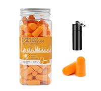 Lot de 60 paires de bouchons d'oreille en mousse souple avec étui de transport en aluminium