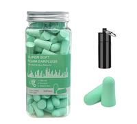 60 paires de Bouchon D'oreille, en mousse souple Bouchons Doreilles Anti Bruit Bouchon Oreilles 38dB SNR pour Dormir, Ronfler, Travailler, Voyager, Fitness (green, One Size)