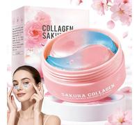 60 Patchs Yeux au Collagène et fleurs de cerisier, Anti-Cernes et Anti-Rides, Masques Hydratants au Gel d’Acide Hyaluronique, Pour Poches et Peau Fatiguée, Soins Visage Homme Femme