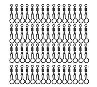 60 PCS 2.8 cm Stainless Steel Fishing Swivels, Rolling Connectors for PVA Mesh Bag Systems, Carp Fishing Terminal Tackle Accessories