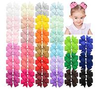 60 pcs 3 pouces bébé filles cheveux arcs pinces crocodile ruban gros-grain moulin à cheveux barrettes pour bébés enfants tout-petits adolescents surprise en paires couleur neutre