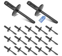 60 pcs 6 mm Clips de garniture de jante pour voiture Pare-chocs Garde-boue | Rivets aveugles en plastique pour X1 X3 X5 X6 Z4 Coupé E90 E91 E84 E83 E53 E70 F15 F85 E71 E72 E86 E85 R60 (51717002953)