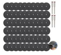 60 PCS Disques de Coupe pour Outils Rotatifs, Métal Disque Dremel Ø32mm avec 4 Mandrins 3mm, Mini Disques à Tronçonner Abrasifs pour Outils Rotatifs Accessoires Dremel de Découpe et Meulage