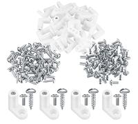 60 Pcs Entretoise Plastique pour Carte Mère, 2 cm Type L Entretoise PCB, Pieds PCB, Entretoises avec Vis, Support Plastique pour Carte Circuit Imprimé Jeu d'arcade(Blanc)