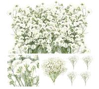 60 Pcs Gypsophile Séché Mini Fleurs Sechees Naturelles Petites Fleurs Pressées Blanche pour Le Bricolage Les Bougies la Résine Les Bijoux Les Ongles L'Artisanat Fleurs Pressées Séchées
