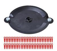 60 pcs lame tondeuse gazon en plastique,Avec disque de coupe,lame debrouissalleuses Remplaçable,lamescoupe bordure und lames scarificateur,Convient pour tondre les fleurs et l'herbe du parc