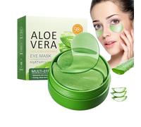 60 PCS Masque Yeux Aloe Vera,Patch Yeux Collagene et Acide Hyaluronique,Patch Yeux Anti Cernes,Nourrit et lisse le contour des yeux, Pour Poches et Peau Fatiguée, Soins Visage Homme Femme
