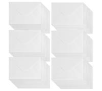 60 Pcs Mini Enveloppes Blanches, Petites Enveloppe Blanche, Enveloppes en Papier Blanc sans Fenêtre Auto-fermeture pour Cartes de Vœux Mariages Anniversaires Cadeaux Invitations (12,5 x 17,5 cm)