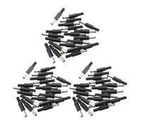 60 Pcs Noir 2,5 mm x 5,5 mm Power Male Plug Jack Adaptateur