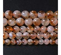 60 PCS Perles en Pierre Naturelle Citrine Qualité A Cristal de Quartz 6MM Perles Détachées pour Fabrication de Bijoux DIY Bracelet Collier 1 Fil 15'' (38,1 cm)