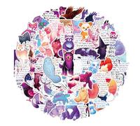 60 Pcs Phrases Animales Vintage, Autocollants Esthétiques Vinyle Imperméables pour Bouteille d'Eau, Ordinateur Portable, Scrapbooking