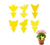 60 PCS Piège à Mouches Collant Étanche à l'eau Durable Collant Puissant Désinsectisation Plantes Intérieur Extérieur Anti Moucherons Interieur