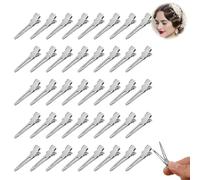 60 Pcs Pince Crocodile Cheveux,Cheveux Métal Alligator Barrette,Pinces Crocodiles Cheveux,Pinces à Cheveux Duck Bill,Pinces à Bec de Canard Clips,Pour les femmes filles coiffure et maquillage