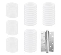 60 PCS Rondelles Pour Gonds De Porte Cache Paumelles Entretoise Plastique 10 Mm X 15 Mm Bague Paumelle Rondelle Pour Gonds De Porte En Nylon Pour Cache Paumelles 1mm 30PCS & 2mm 30PCS (Blanc)