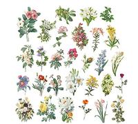 60 Pcs/Set Fleurs Vintage Sticker Stickers Décoratifs Scrapbooking Album Diy Diary Usb Label Cadeau Party