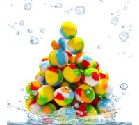 60-Piece Reusable Water Sponge Balls Set - Eco-Friendly Soft Cotton Soaker