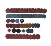 60 Pièces 2 Pouces 50mm Disques Abrasifs Rouleau Verrouillage Surface Disques Abrasifs Tampon Polissage Papier Abrasif Disque À Changement Rapide Pour Outils Rotatifs