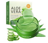 60 Pièces Aloe Patch Yeux,Aloe Vera Masque Yeux Collagène,Patch Anti Cernes Hydratant Anti-âge à L'aloe Vera Naturell,Masque Hydratant pour Les Yeux,Réduit les Cernes,Poches,Pattes d'Oie et Rides