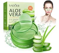 60 Pièces Aloe Patch Yeux, Masque pour Les Yeux Hydratant, Patchs Masque Pour les Yeux, Masque Yeux Collagène, Masque à l'Aloe Vera, Hydrogel Eye Patch Rafraîchissants pour Éclaircir Les Cernes