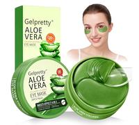 60 Pièces Aloe Vera Patchs Yeux, Masque Aloe Vera Collagène, Patch Yeux Anti Cernes, Éclaircit Cernes et Réduit Poches, Soins Visage Homme Femme