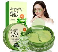 60 Pièces Aloe Vera Patchs Yeux, Patch Yeux Anti Cernes,Masque Aloe Vera Collagène pour Contour des Yeux, Éclaircit Cernes et Réduit Poches, Effet Rafraîchissant et Confortable