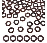 60 Pièces Anneaux en Bois Café 2,5cm pour Bijoux DIY | Bois Lisse, Bords sans Bavure, Teinte Facile, Projets Scolaires, Décoration Maison