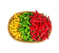 60 pièces Artificielle Petit Piment de Simulation Petit Piment réaliste Durable et pratique Convient pour la décoration de maisons, magasins, épiceries, fruiteries, boulangeries(jaune, rouge, vert)