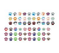 60 Pièces Autocollant Patte Dessin Animé Chien pour Carnet, Pvc