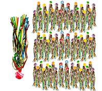 60 Pièces Balle Rebondissante, Balle Rebondissantes Enfant avec Rubans Colorés, Colorés Balles Rebondissantes, Balles Rebondissantes Enfant pour Pochette Surprise Enfant (25 mm, Couleurs Aléatoires)