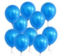 60 Pièces Ballons en Latex Bleu, 12 Pouces Ensemble de ballons bleus, Ballons en Hélium Bleu, Décorations de Fête Bleu pour Anniversaire Mariage Bébé Douche Christmas Festivals Carnaval