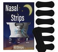 60 Pièces Bandelette Nasale Anti Ronflement,Sommeil Nasal Strips Dilatateur Nasal,Anti Ronflement Efficace Puissant Bandelettes Nasales,Vous Aide À Mieux Respirer,Améliorer Qualité Sommeil,Noir