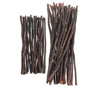 60 Pièces Bâtonnet Bois Artisanal Rustique en Bois Dur, Brun Café | Surface Lisse sans Écharde, Facile à Peindre, pour Projets Créatifs, Maquettes Miniatures et Décor Photo