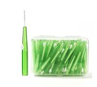 60 Pièces/boîte Brosse Interdentaire 0.6-1.5Mm | Cure-dents nettoyage dentaire entre les dents, fil dentaire en forme de I(Green)