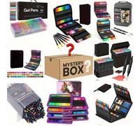60 pièces Boîte mystère de marqueurs colorés, ensemble de marqueurs de niveau artiste, convient pour les fournitures d'art pour adultes, la collection intermédiaire des adolescents créatifs et la boît