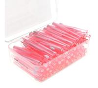 60 pièces brosses à cure-dents interdentaires tête de fil avec conception de bouton d'entretien 5 options de taille 0,6 mm à 1,5 mm rose vert jaune orange plastique mélangé (1)
