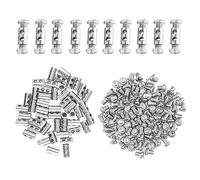 60 Pièces Cable Métallique Pour Fil a Linge, Clips pour Câble Métallique, Cosses en Acier Inoxydable, Double Trou Manchons à Sertir, Serre-Câbles pour Câbles en Fil d'Acier