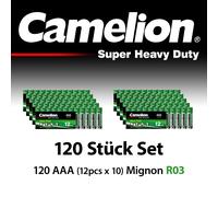 120 Pièces Camelion AAA Piles 1,5V Super Heavy Duty Longue Durée Haute Qualité