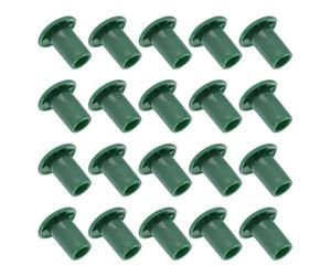 60 Pièces Capsules de Canne de Jardin Champignon Vertes en PVC
