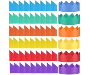 60 Pièces Chapeau en Papier de Fête Crackers de Noël,DIY Couronne Papier Chapeaux Coloré Kit Christmas Crackers,Chapeau de Fête Cadeaux pour Famille Décoration Fêtes de Noël Fournitures
