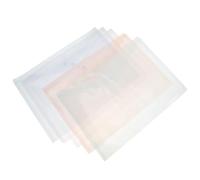60 Pièces Classeur de Documents A4 en Plastique Transparent | Coloré, Réutilisable et Résistant aux Déchirures, pour Trier Feuilles Scolaires et Examens