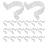60 Pièces Clip de Fixation pour Tube PVC 20mm, Blanc | PVC et Plastique, Routage Propre des Câbles, pour Tuyau Silicone, Plafond ou Bateau