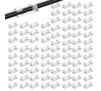 60 Pièces Clips Câble Adhésif Clips Câbles Plastique, Clips Câble Transparents avec Coussinets Auto-adhésifs Puissants pour Gérer Câbles Fils Dans Une Maison ou Un Bureau (S)
