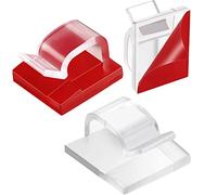 60 Pièces Clips de Câble Adhésif de Voiture Fixe Câble sans Vis Attache de Câble Adhésif Crochets de Fils Adhesifs Supports de Câbles pour Guirlande Électrique Bureau (Clair,S)