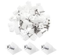 60 Pièces Connecteur Arrière Stabilisateursen Plastique Meubles Commode Angle Support réparation Fix Coins avec Vis pour