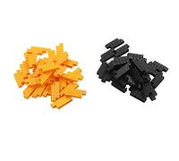 60 pièces de barrières routières pour Voitures télécommandées, barrières de Drift en Plastique RC, barrières de Piste légères Jaunes et Noires pour Les Courses de Voitures RC, acce