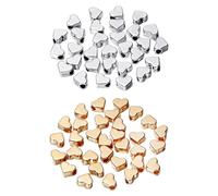 60 Pièces De Perles D'Espacement D'Amour, Pendentif D'Amour En Métal Pour Collier, Perles D'Espacement De Bracelet, Accessoires De Bijoux À Faire Soi-Même