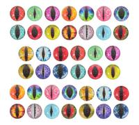 60 Pièces Décorations D’ongles Yeux de Chat, Charme Rond Kawaii | Verre et Gomme, Effet Coloré Étrange, pour Manucure, Ongles Acryliques, Salons, Changements Rapides