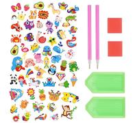 60 Pièces Diamond Painting Kit, 5D Peinture Diamant Animaux Autocollant Kits Avec Strass, Mini Mosaïque Diamant Painting Bonne Adhérence, DIY Peinture Diamant pour Adulte Cadeau